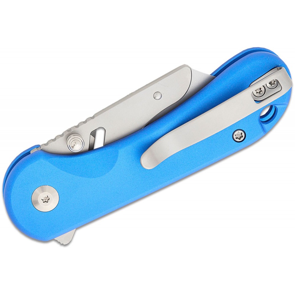 CIVIVI Elementum Utility Button Lock Knife - 2.26" 6Cr Replaceable Utility Blade, Blue Aluminum Handle