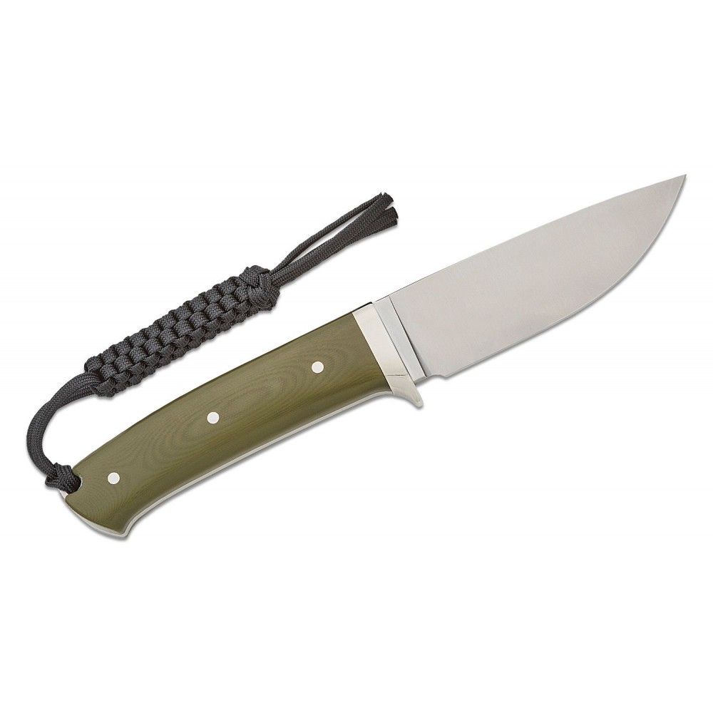 CIVIVI Cloud Peak Fixed Blade Knife - 4.6" Nitro-V Blade Contoured Green G10 Handle