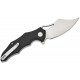 CIVIVI Chiro Pocket Knife - 3.1" 14C28N Satin Blade Milled Black G10 Handle