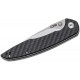 CJRB Centros Folding Knife - 3.54" D2 Stonewashed Blade Carbon Fibre Handle