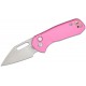 CJRB Mini Pyrite Folding Knife - 2.17" AR-RPM9 Wharncliffe Blade Pink Handle Button Lock