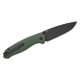 CJRB Aes Folding Knife - 3.3" AR-RPM9 Black PVD Blade Contoured CNC Machined Green Canvas Micarta Handle