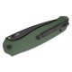 CJRB Aes Folding Knife - 3.3" AR-RPM9 Black PVD Blade Contoured CNC Machined Green Canvas Micarta Handle