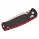 CJRB Shale Folding Knife - 3.15" AR-RPM9 Stonewashed Blade Black and Red G10 Handle