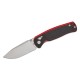 CJRB Shale Folding Knife - 3.15" AR-RPM9 Stonewashed Blade Black and Red G10 Handle