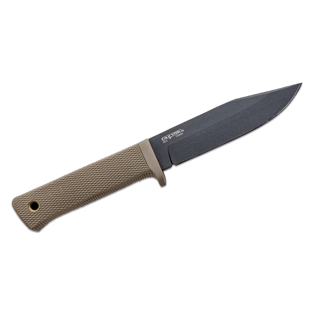 Cold Steel SRK Compact Survival Rescue Knife - Black Blade FDE Kray-Ex Handle