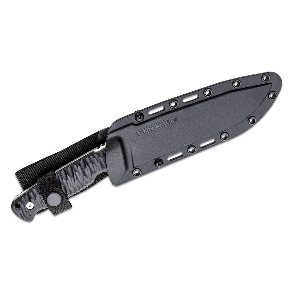 Cold Steel Razor Tek Fixed Blade - 6.5" Satin Recurve Blade Black Handle