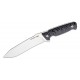 Cold Steel Razor Tek Fixed Blade - 6.5" Satin Recurve Blade Black Handle