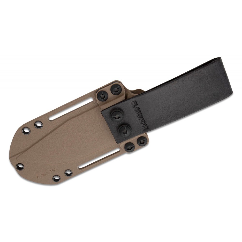 Condor Fighter Knife - 4.91" Carbon Steel Black Blade Tan Polypropylene Handle