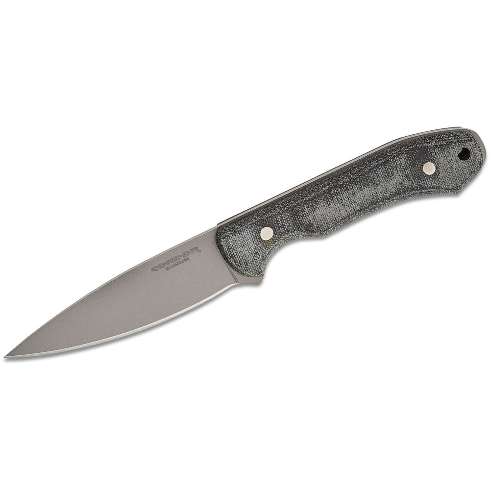 Condor K-Night Knife - 4.27" 14C28N Blasted Satin Blade Micarta Handle