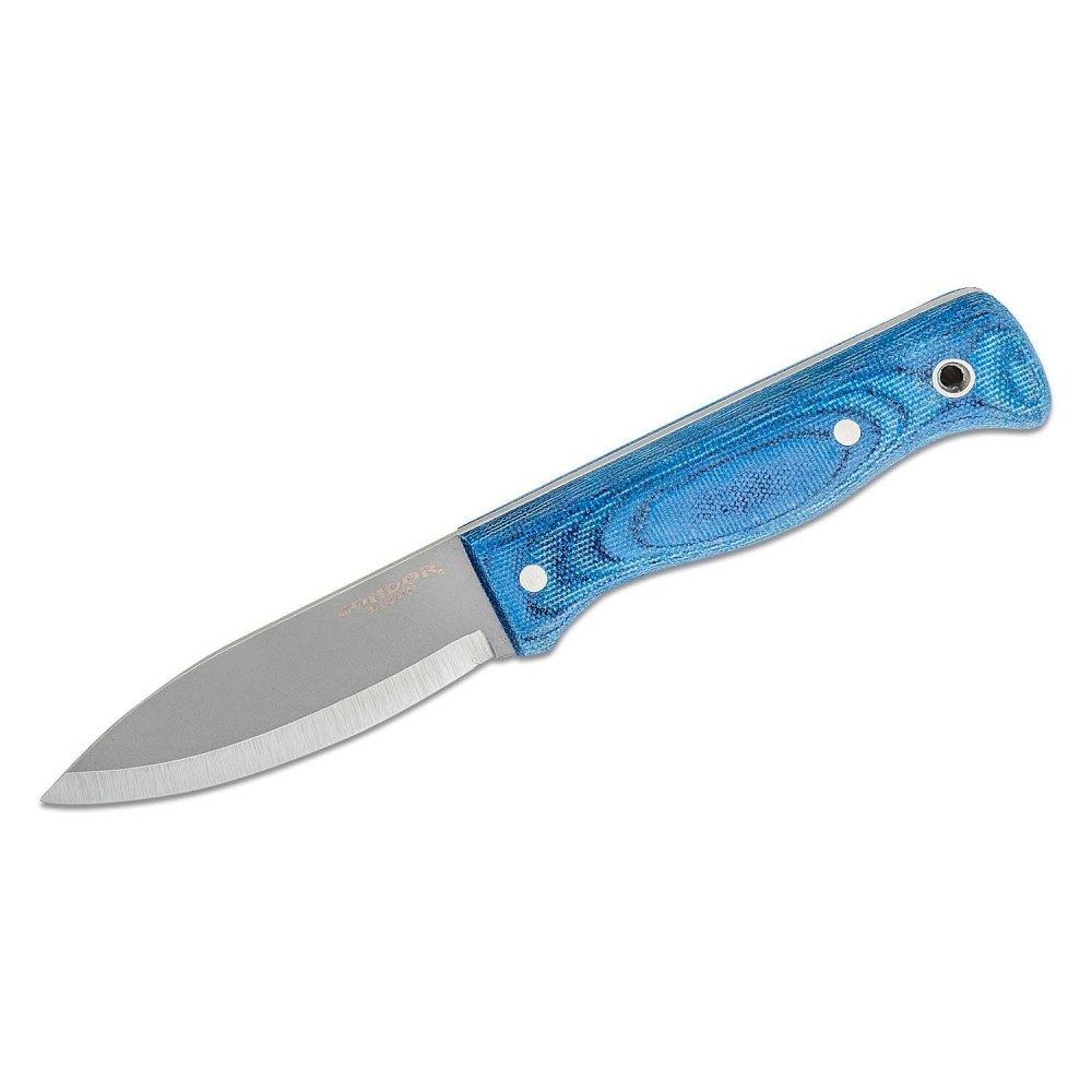 Condor Aqualore Fixed Blade Knife - 4.3" Blade Blue Micarta Handle