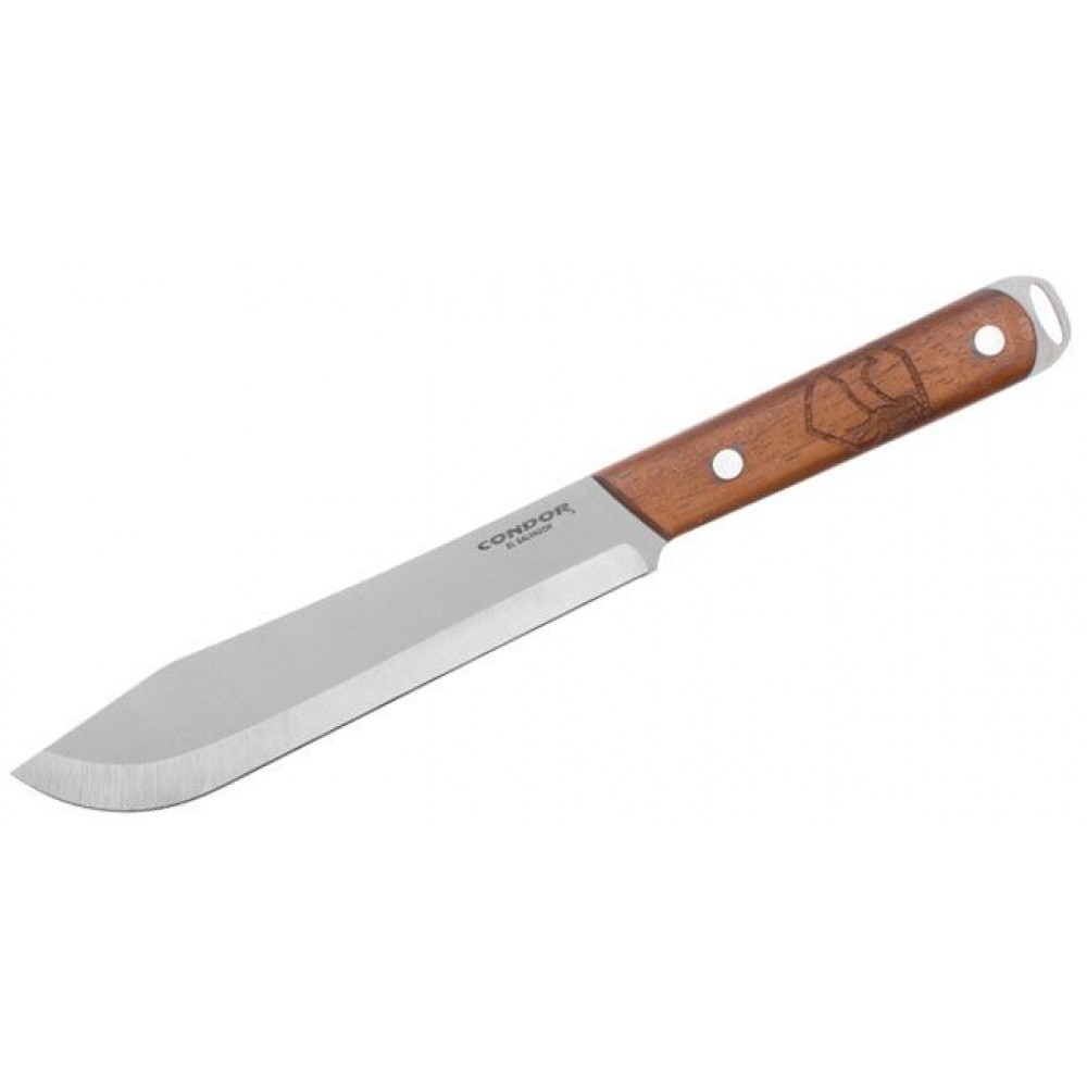 Condor Butcher Knife - 7" High Carbon Steel Bead Blasted Blade Walnut Wood Handle