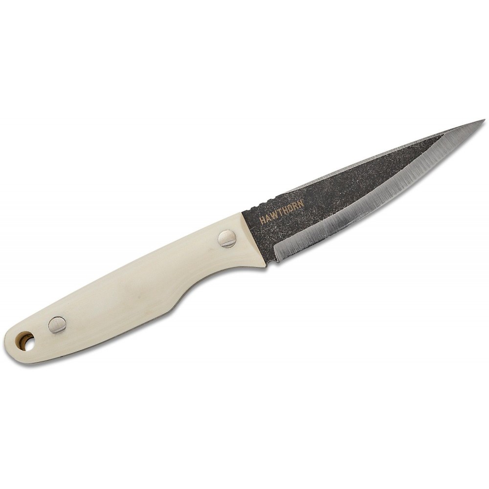 Condor Hawthorne Knife - 4.14" 1095 Blade White Micarta Handle Kydex Sheath