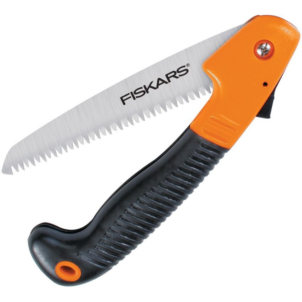 Fiskars 7" Folding Saw with Black and Orange Softgrip Handle