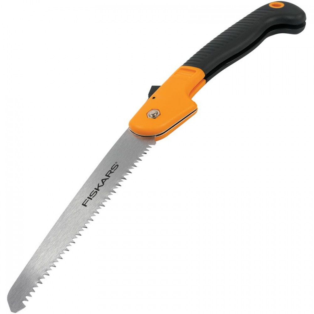 Fiskars 7" Folding Saw with Black and Orange Softgrip Handle