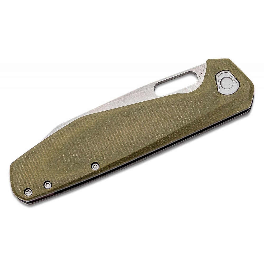 Gerber Slimsada Folding Knife - 3.47" Blade Olive Micarta and Stainless Steel Handle