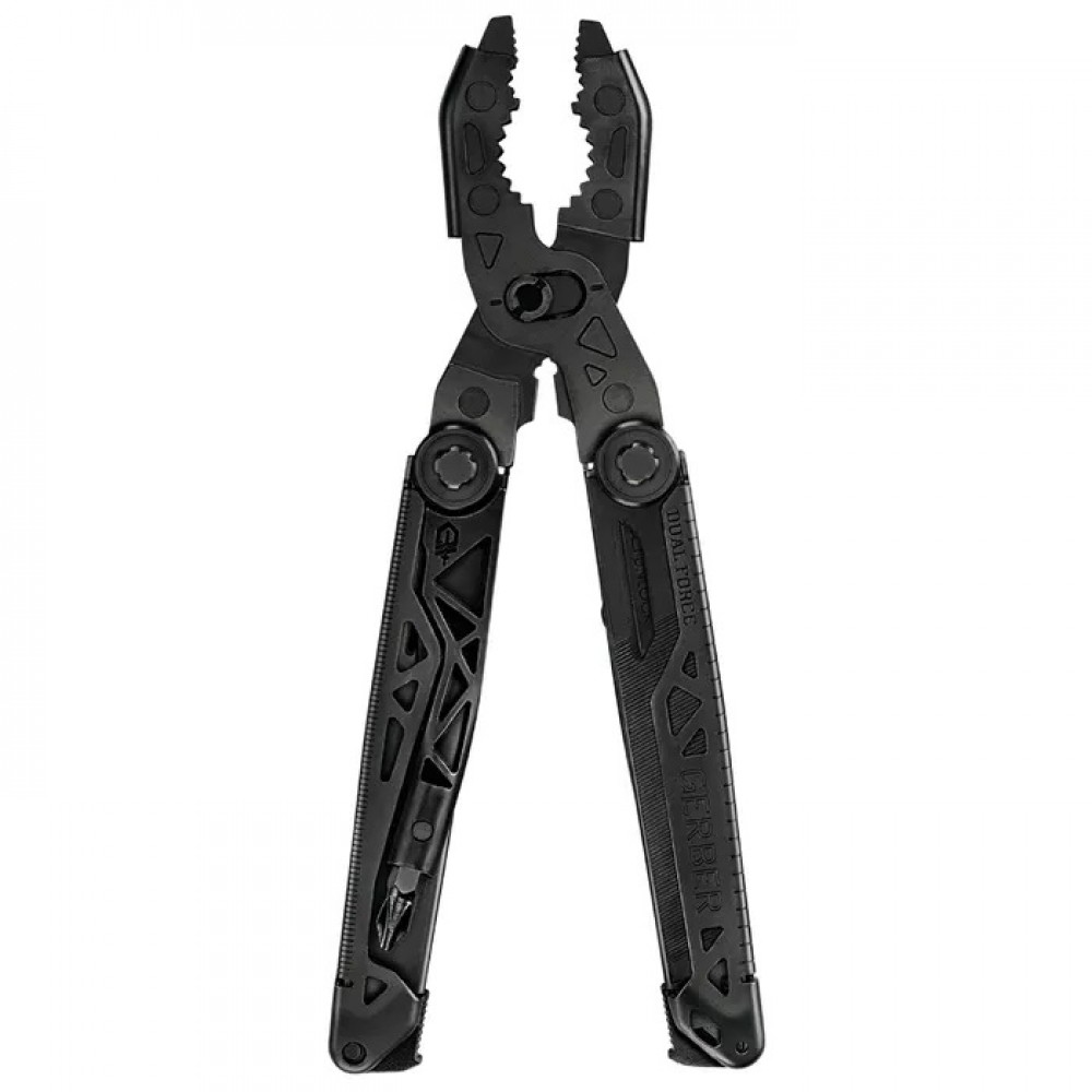 Gerber Dual Force Multi Tool Silver Black Steel Handle Sheath