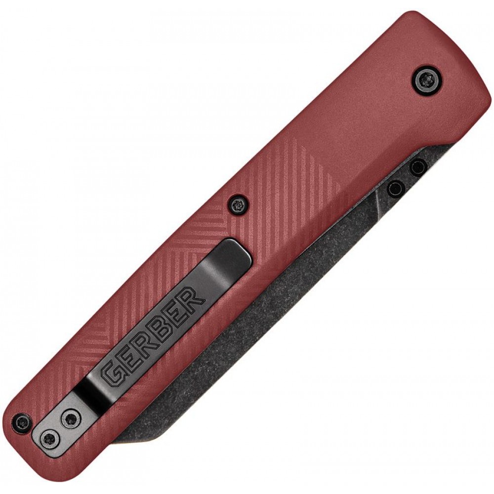 Gerber Pledge Folding Knife - 3.7" Black Blade Red Handle Special Offer