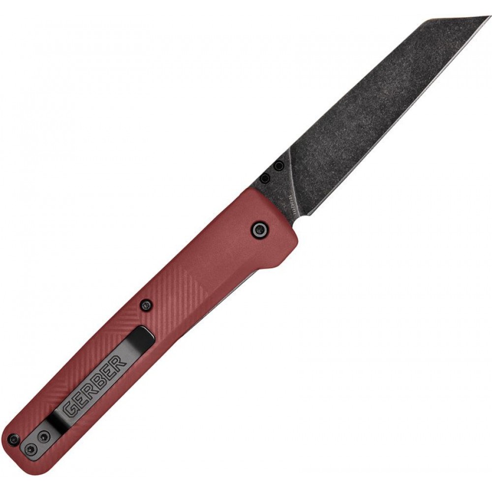 Gerber Pledge Folding Knife - 3.7" Black Blade Red Handle Special Offer