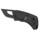 SOG Centi I UK EDC Folding Knife - 1.4" Black Oxide Blade, Black Stainless Steel Handles