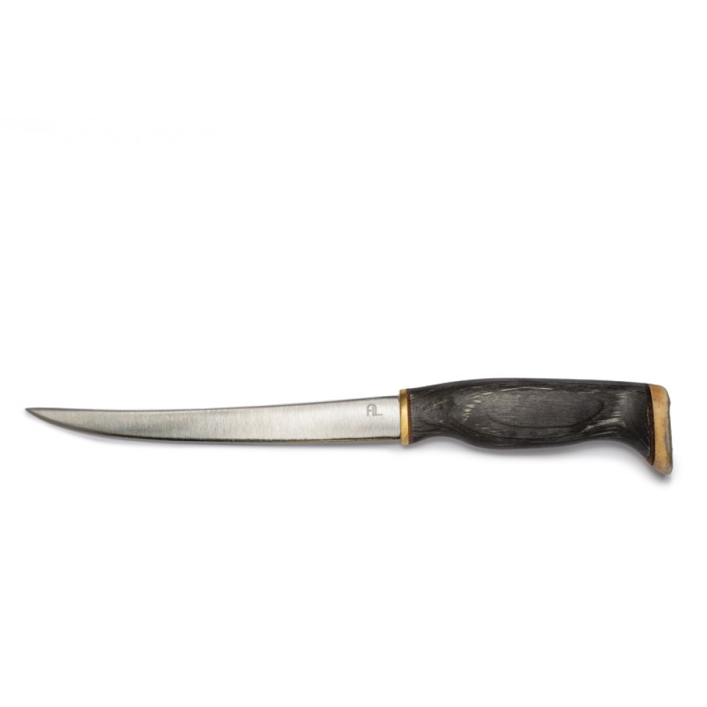 Arctic Legends Fillet Knife - 6.3" Stainless Steel Blade Black Birch Handle