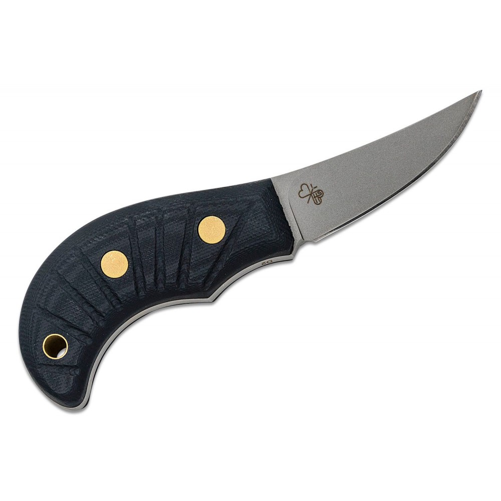 Boker Plus Sandor Hegyes Shrimp Fixed Neck Knife - 2.36" Blade Black G10 Handle Kydex Sheath