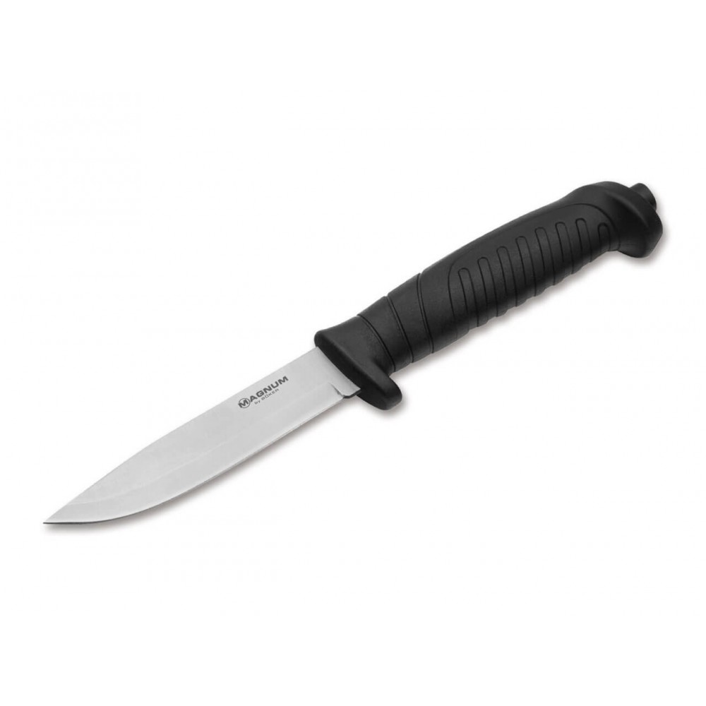 Boker 02MB010 Magnum Knivar Black Knife - 4.05" Fixed Blade, Black Handle, Black Sheath