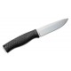 Boker Bronco Basic Knife - 4.45" CPM-3V Blade Black Handle Black Leather Sheath