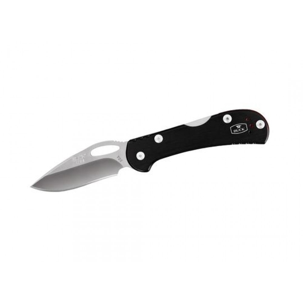 Buck 726 Mini Spitfire Folding Knife Black Aluminum Handle