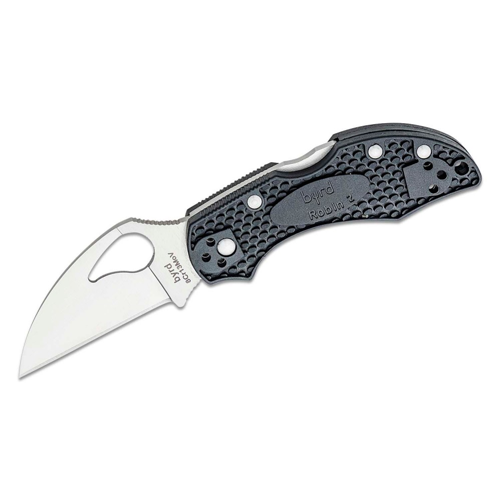 Byrd Knives Robin 2 Lightweight Folding Knife Wharncliffe Blade Black Handle