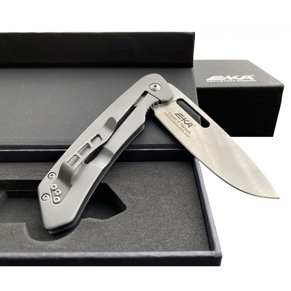 EKA Classic 8 Titanium - 3.54" Blade, Titanium Coating Handle