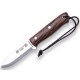 Joker CN115-P Nordico Bushcraft Knife - 3.93" Blade Walnut Handle Leather Sheath with Firesteel