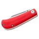 Kansept Knives Bevy UK EDC Folding Knife - 2.45" Stonewash CP Blade, Red G10 Handles