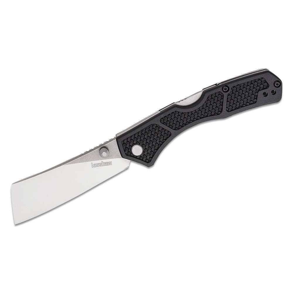 Kershaw Hatch Folding Knife - 3.15" D2 Two-Tone Cleaver Blade Nylon Handle