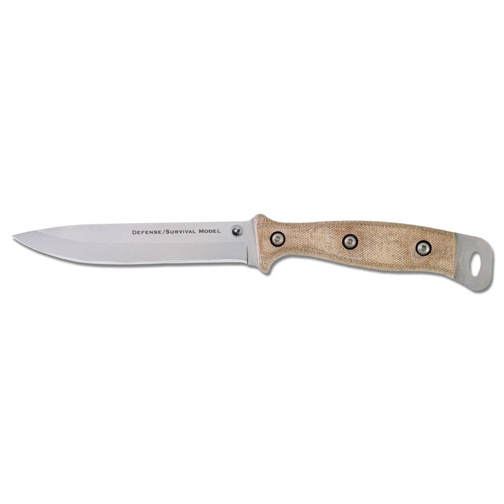 Knives of Alaska Defence Survival Knife Tan - 6" Blade with Kydex Sheath