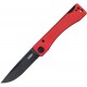 Kubey Akino Folding Knife - 3" Black Blade Red G10 Handle