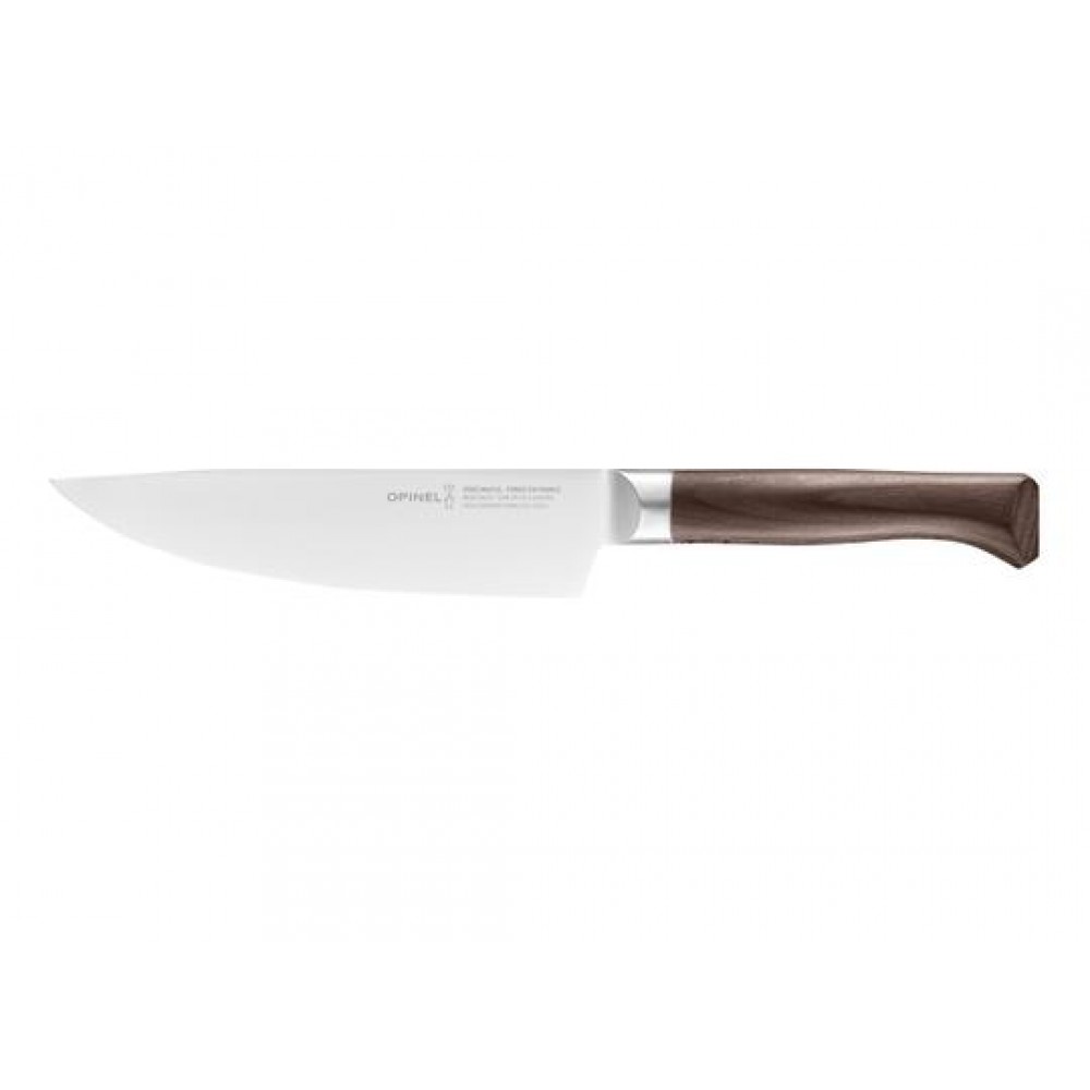 Opinel Les Forges 1890 Small Chef Knife - Beech Handle - 17cm Stainless Steel Blade