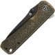 QSP Hawk Folding Knife - 3.22" Black Blade, Antique Finish Brass Handle