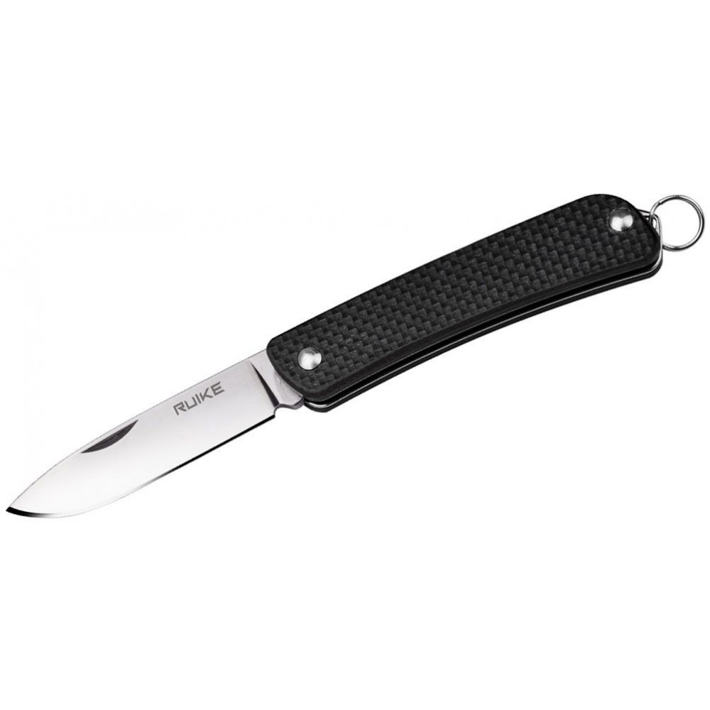 Ruike S11B UK EDC Criterion Collection S11 Keyring Knife - 2.1" Polished Blade, Black G10 Handles