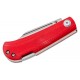 Kansept Knives Wedge Folding Knife - 2.45" 154CM Stonewashed Blade Red G10 Handle Lockback