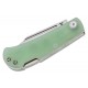 Kansept Knives Wedge Folding Knife - 2.45" 154CM Stonewashed Blade Jade G10 Handle Lockback