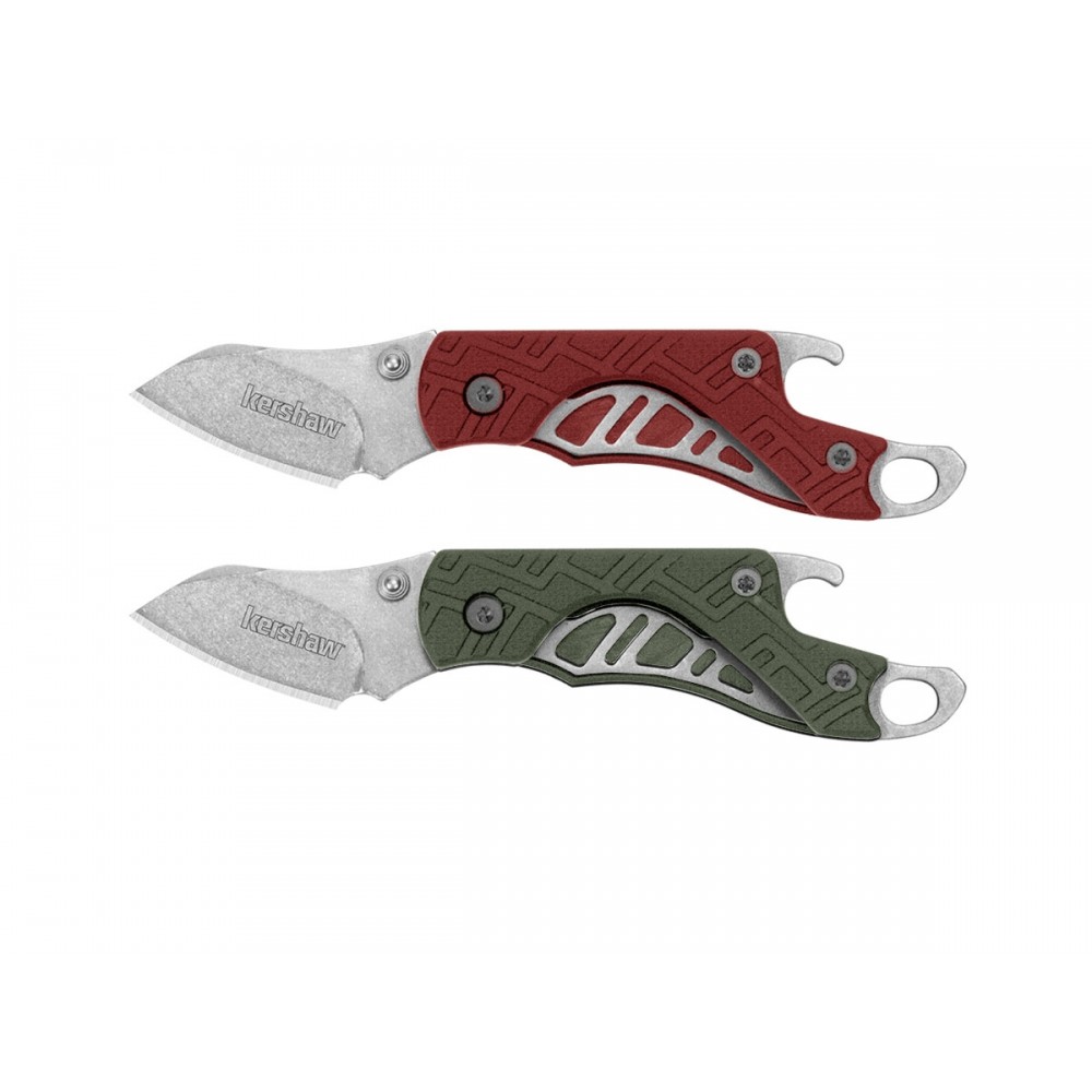 Kershaw 1025ROL Limited Edition Cinder Dual Pack - 1.4" Blade, Red and Olive Versions