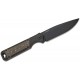 Kizer Militaw Fixed Blade Knife - 3.83" CPM-S35VN Black Blade Gold Fat Carbon