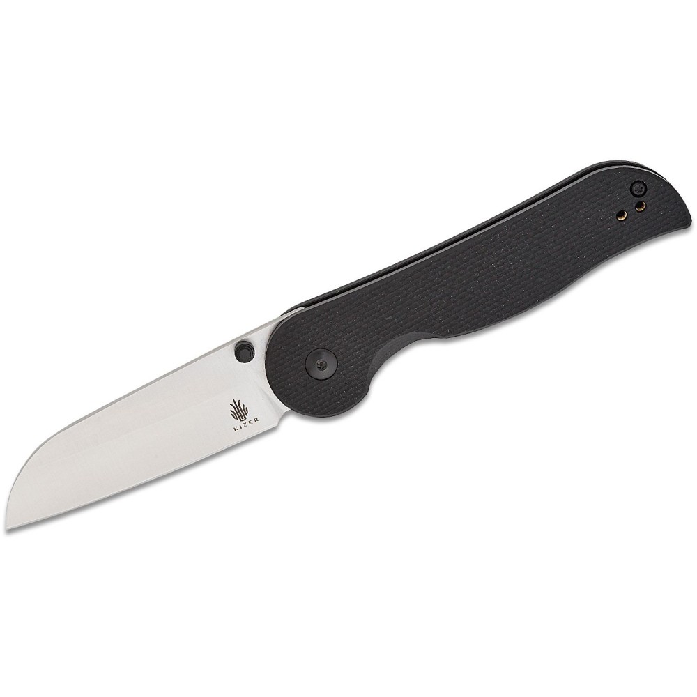 Kizer 3009A1 Seahorse Folding Knife - 3.03" Sheepsfoot Blade Black G10 Hande