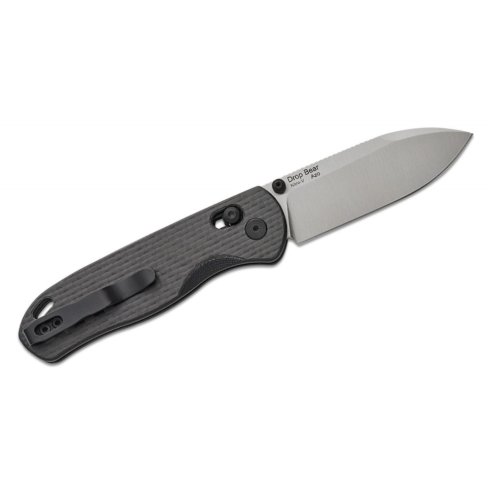 Kizer Drop Bear Folding Knife - 2.97" Nitro-V Blade 3K Carbon Fiber Handle