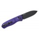 Kizer Drop Bear Folding Knife - 2.97" Nitro-V Black Blade Magic Blue (Purple) PC Handle