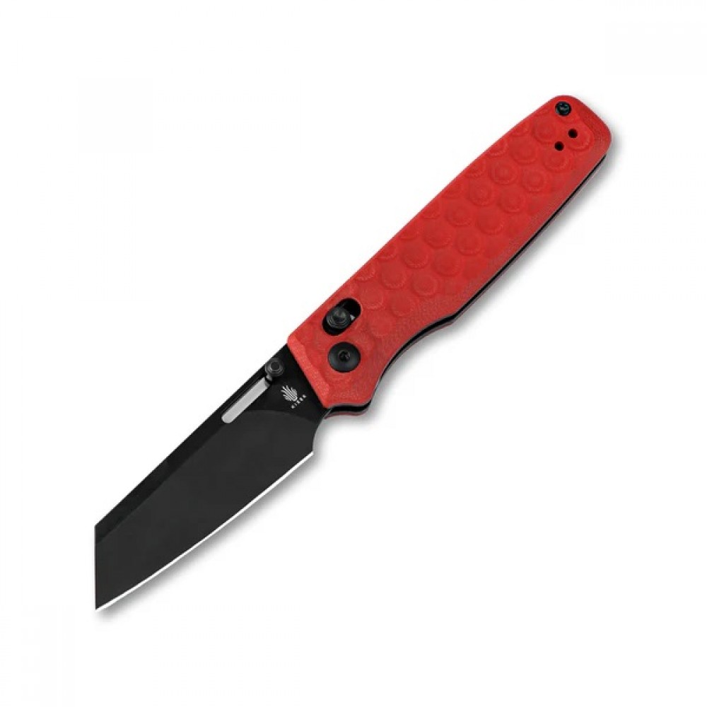 Kizer Task Folding Knife - 3.04" Nitro-V  Blade Red G10 Handle