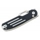 Kizer Cormorant Pocket Knife - 3.23" S35VN Satin CP Blade Black and White G10 Line Handle