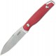 Kubey Dust Devil Fixed Blade Knife - 3.23" Blade Red Micarta Hande