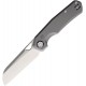 Kunwu TAO Sheepsfoot Folding Knife - 3.5" Vanax Stainless Steel Blade Titanium Handle